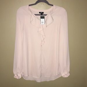 Pink long sleeve blouse